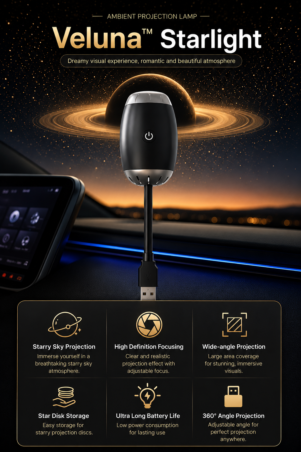 Veluna™ Starlight Projector